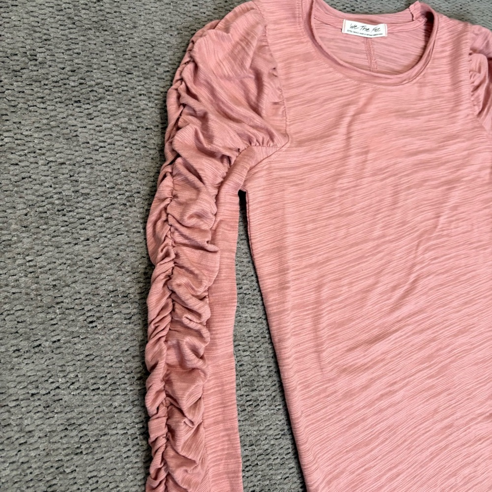FP Ruched Sleeve Top XS - Picture 6 of 10